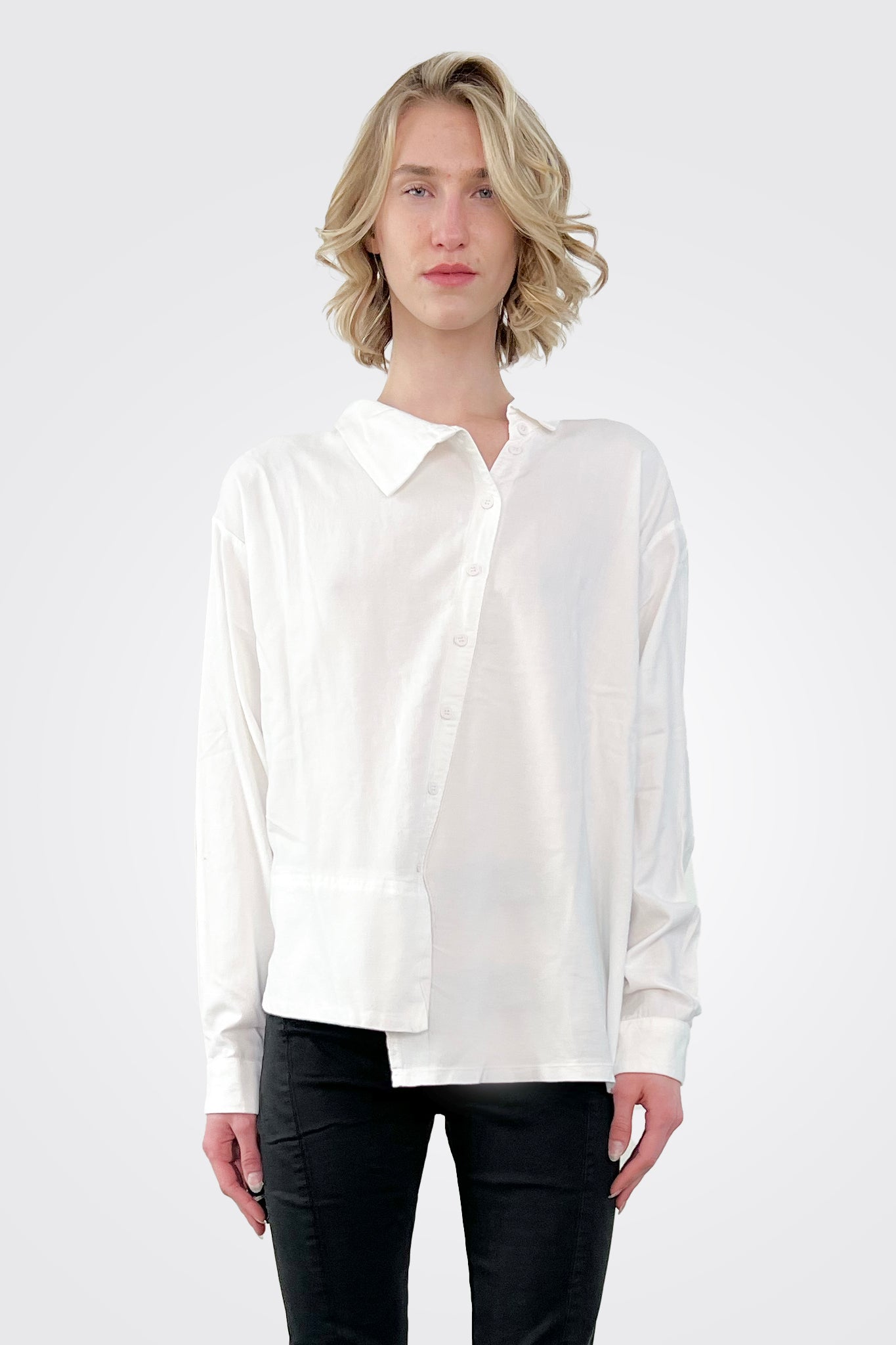 Asymmetrical Shirt - Natural by Lurdes Bergada | 25 South Boutiques