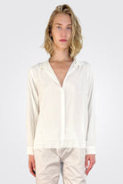 Silk Satin Shirt - Natural by Kristensen — alternate view