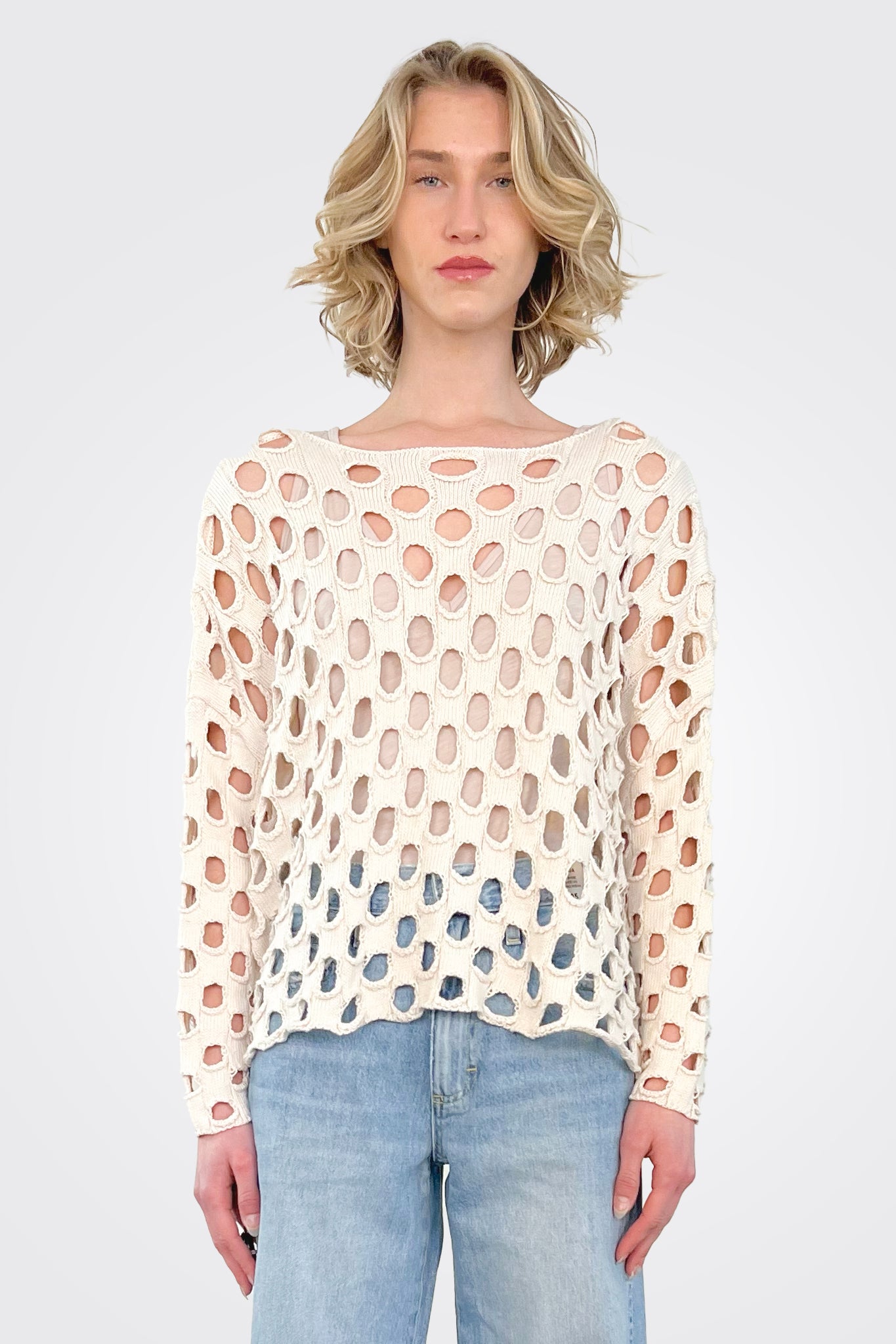 Lula Cutout Pullover - Cream by Shannon Passero | 25 South Boutiques