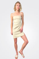 Nadege Draped Mini Dress - Natural by Anemos | 25 South Boutiques