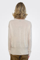 Cutout Cardigan - Natural by Serie Numerica — view 3