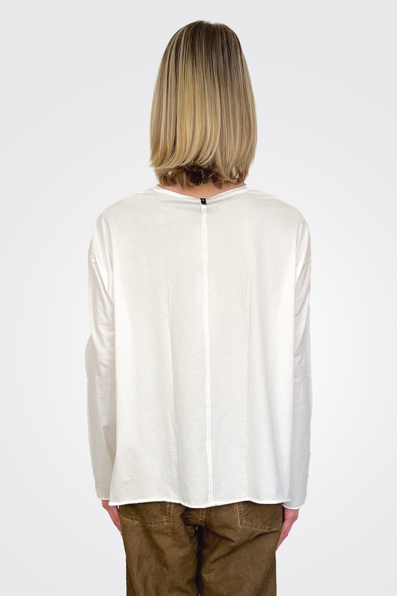 Long Sleeve Boxy Shirt - Natural by Serie Numerica — alternate view
