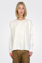 Long Sleeve Boxy Shirt - Natural by Serie Numerica | 25 South Boutiques