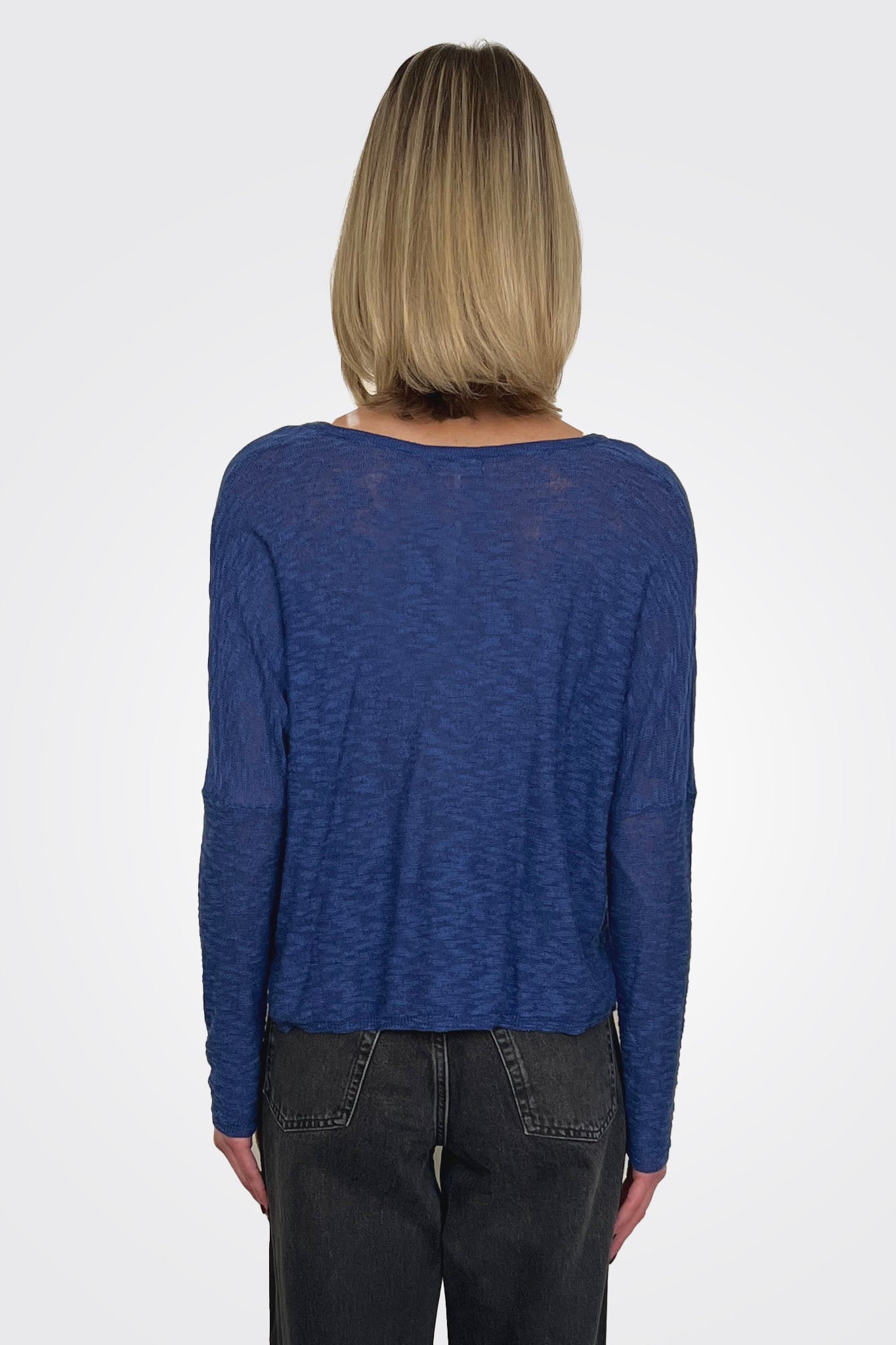 Dolphin Longsleeve - Navy by StitchDrop — alternate view