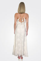 Isabella Maxi Dress - Cream Palm Embroidery by NIBI MTK — alternate view