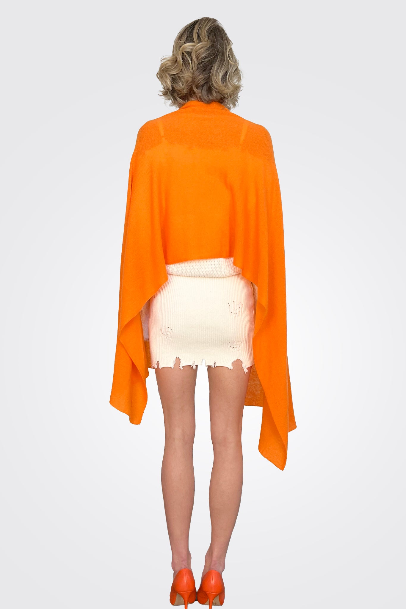 Featherweight Wrap - Nectarine by Autumn Cashmere — view 4