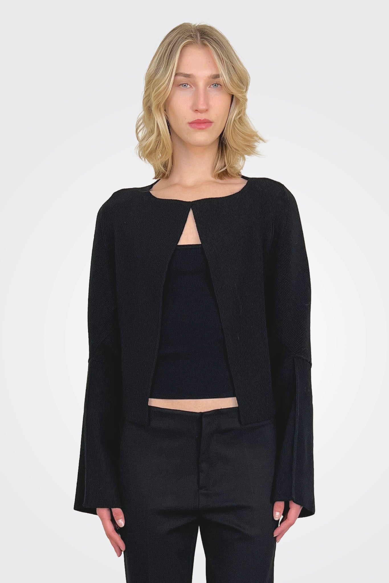 Ottoman Cardigan - Nero by Liviana Conti — alternate view
