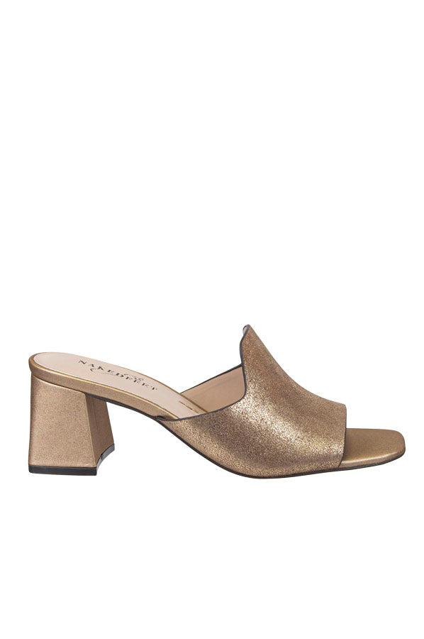 Austere Heel - Soft Gold by Naked Feet | 25 South Boutiques