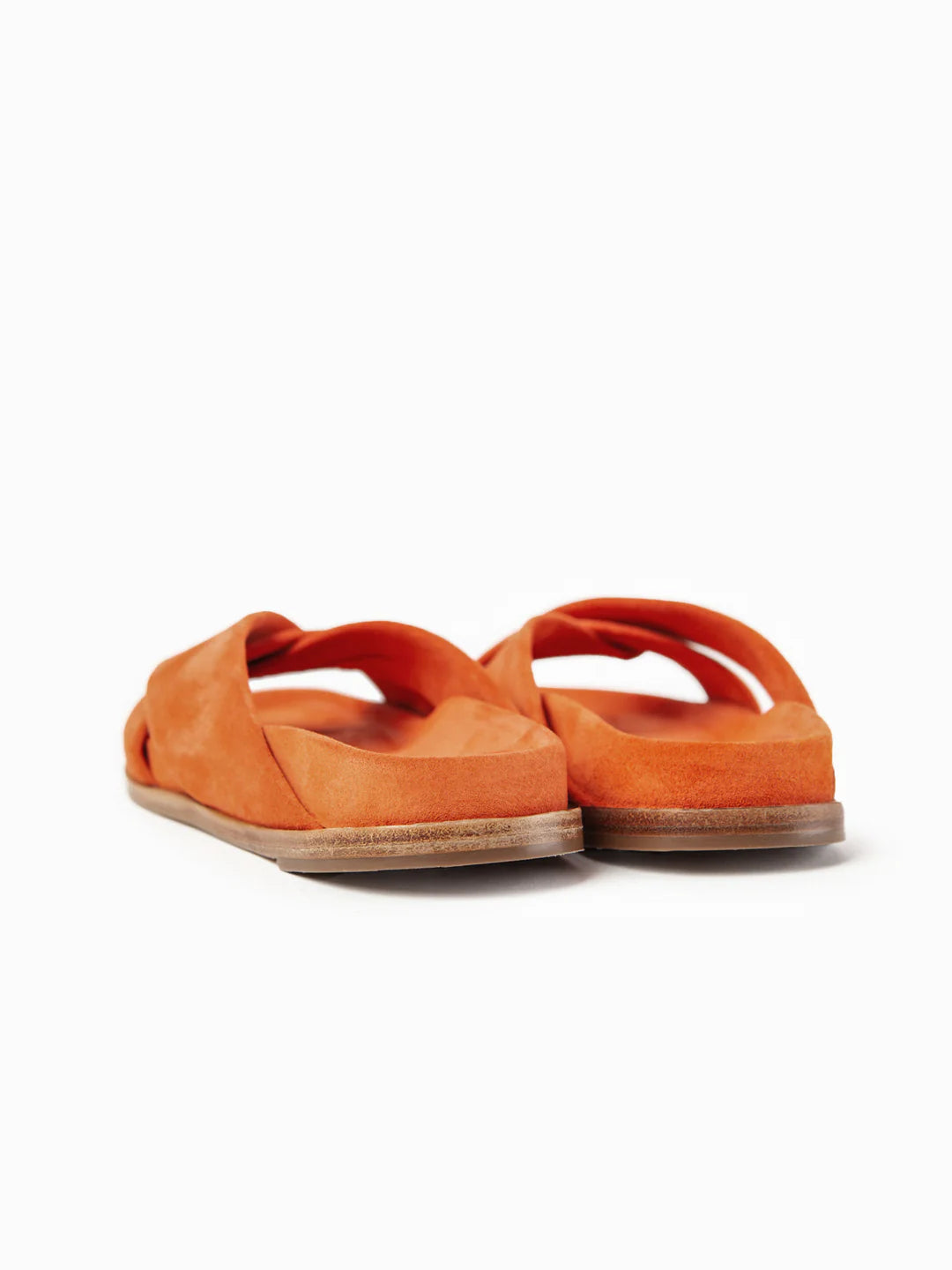 Nimega Suede Sandal - Tangerine by Equitare — view 3