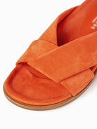 Nimega Suede Sandal - Tangerine by Equitare — view 4