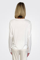 Soft Touch Semi Relaxed Crewneck - Off White by Majestic — alternate view