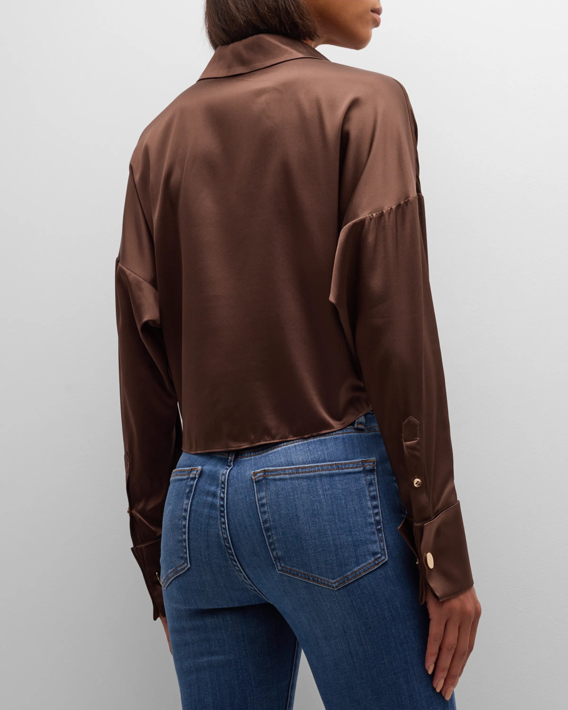 Farrah Silk Tie Front Blouse - Desert by Ramy Brook — view 4