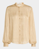 Stripe Button Front Top - Champagne Multi by Frame — view 5