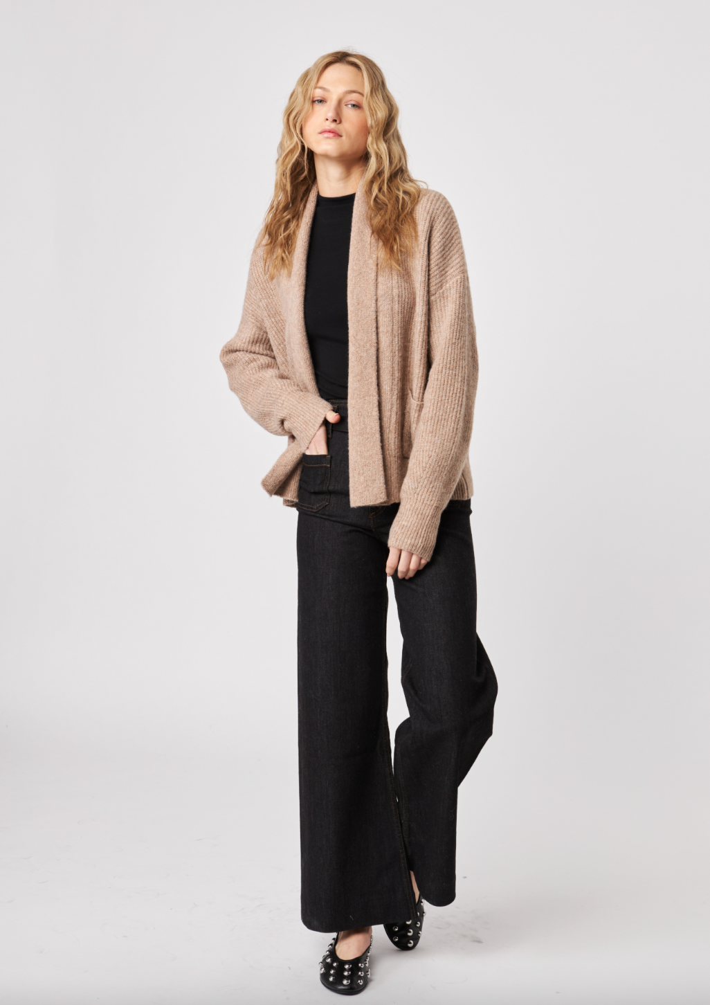 Noah Cardigan - Latte by John & Jenn — view 3