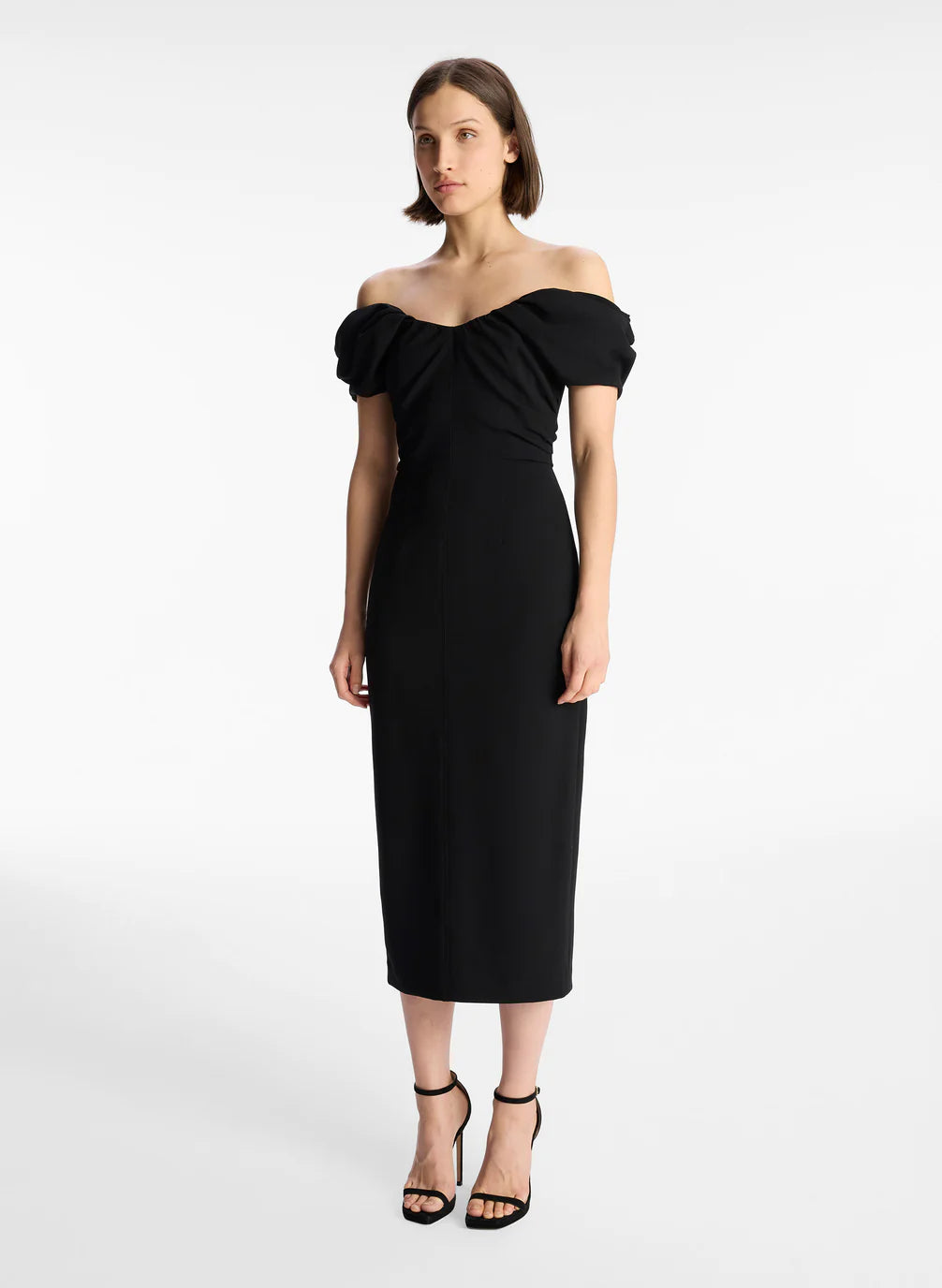 Nora Midi Dress - Black by A.L.C — view 3