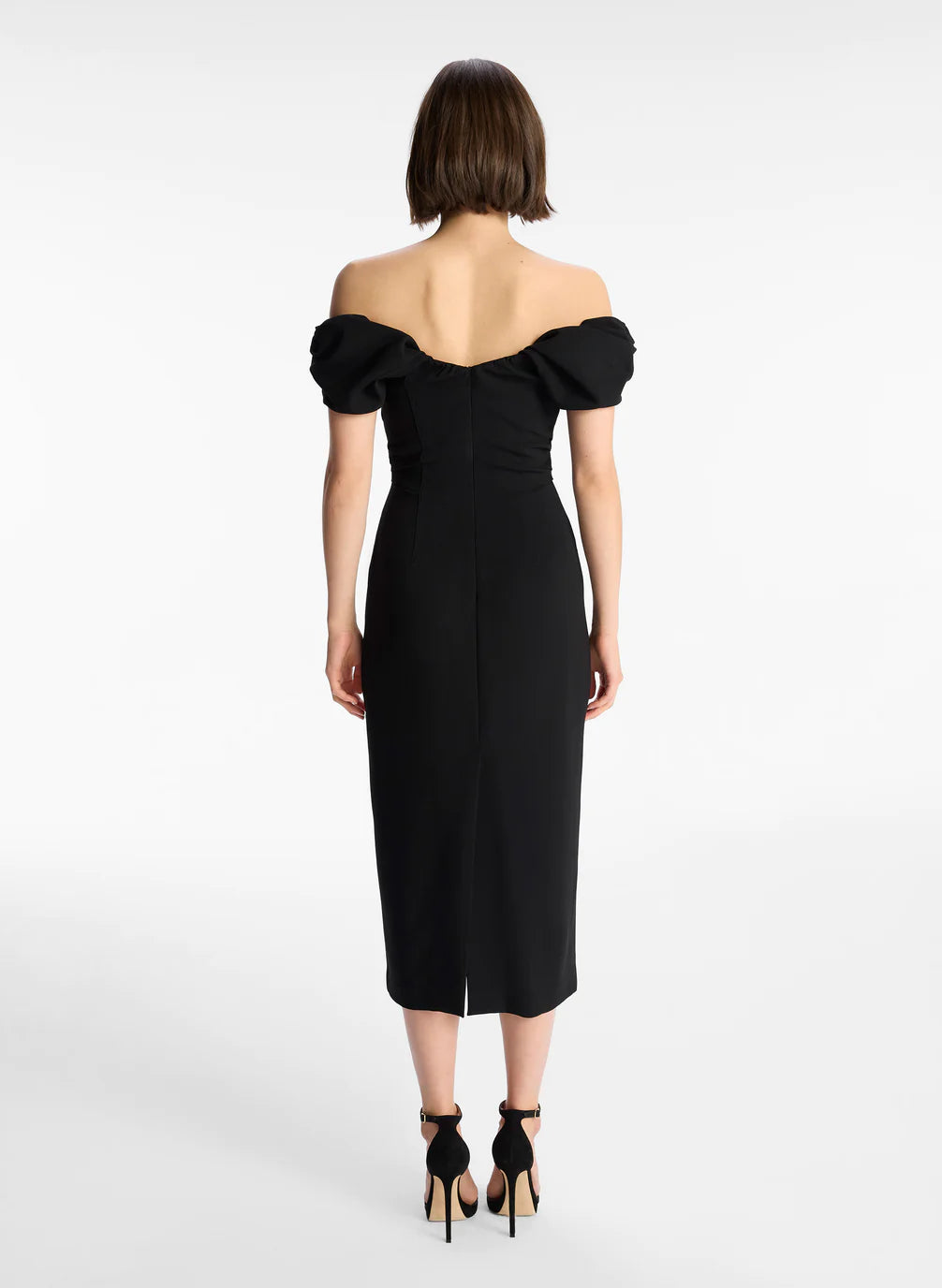 Nora Midi Dress - Black by A.L.C — alternate view