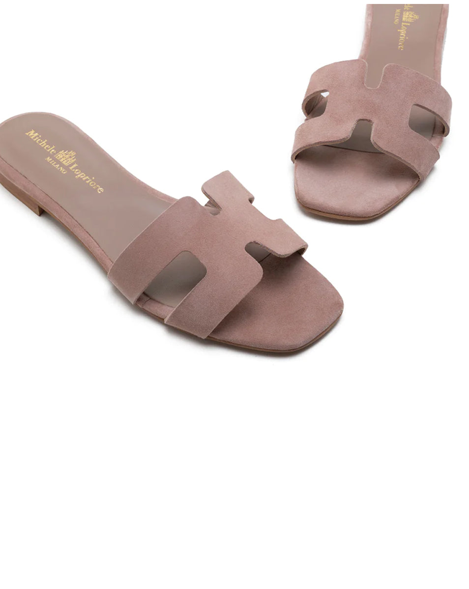 Creta H Slide - Suede Nude by Michele Lopriore — alternate view
