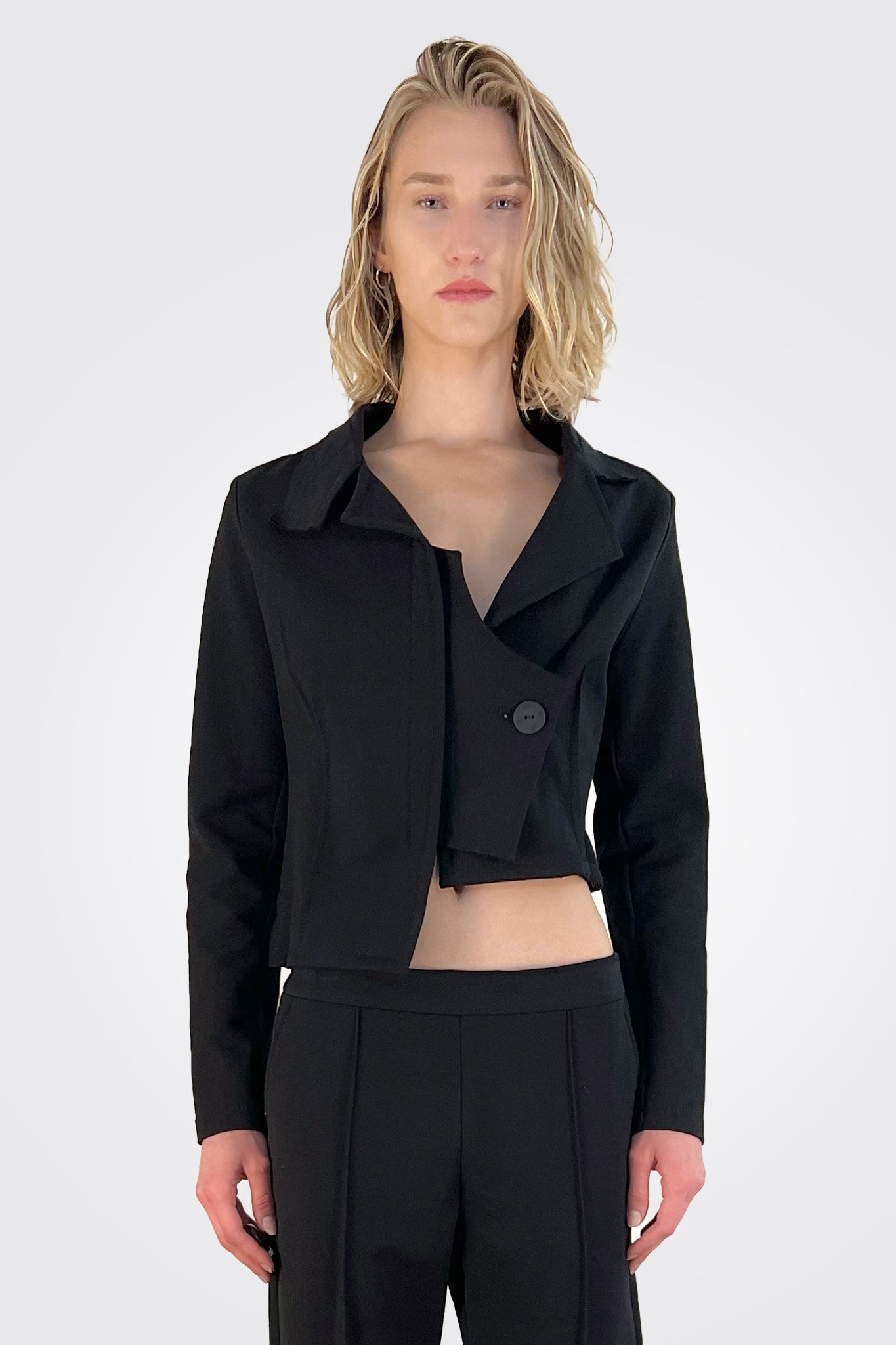 Nusa Asymmetrical Jacket - Black by Xenia — alternate view