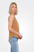 V Neck Tank - Nut by Dylan — alternate view