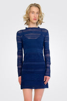 Long Sleeve Mini Dress - Navy by Missoni — alternate view