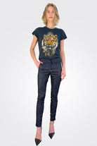 Shely Pants - Navy Snake by Bevy Flog | 25 South Boutiques