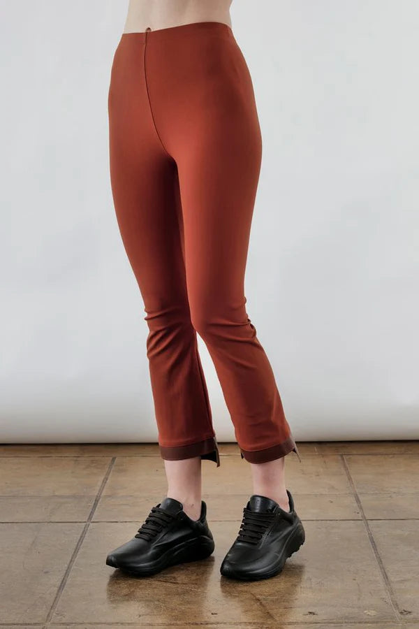 Olga Cropped Flare Pant - Brick by Elaine Kim — view 3