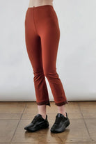Olga Cropped Flare Pant - Brick by Elaine Kim — view 3