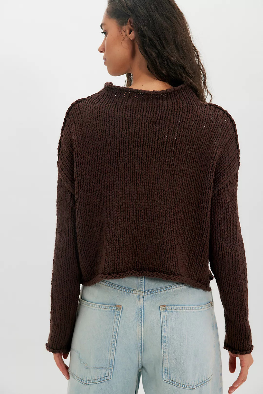 Opal Rollneck Knit Sweater - Chicory Coffee by Free People — alternate view