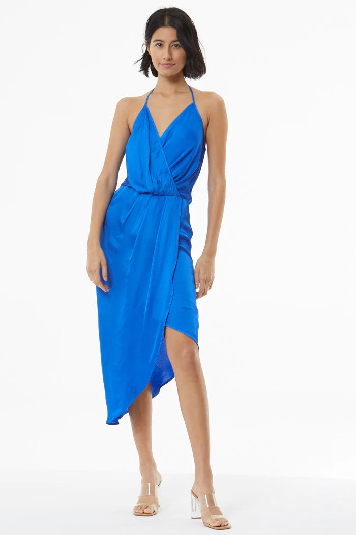 Andrea Draped Slip Dress - Ocean by Young Fabulous & Broke — view 3