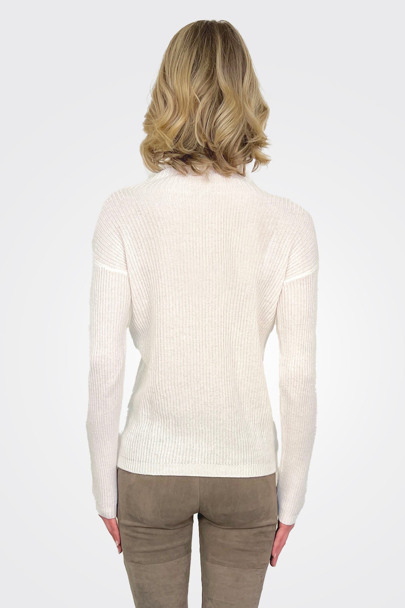 Fitted Turtleneck Sweater - Off White by Private 0204 — view 3