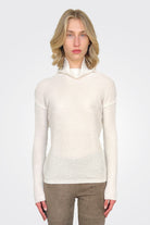 Fitted Turtleneck Sweater - Off White by Private 0204 | 25 South Boutiques