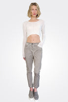Wana Knit Crop Top - Off White by Studio B3 — alternate view
