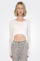 Wana Knit Crop Top - Off White by Studio B3 | 25 South Boutiques