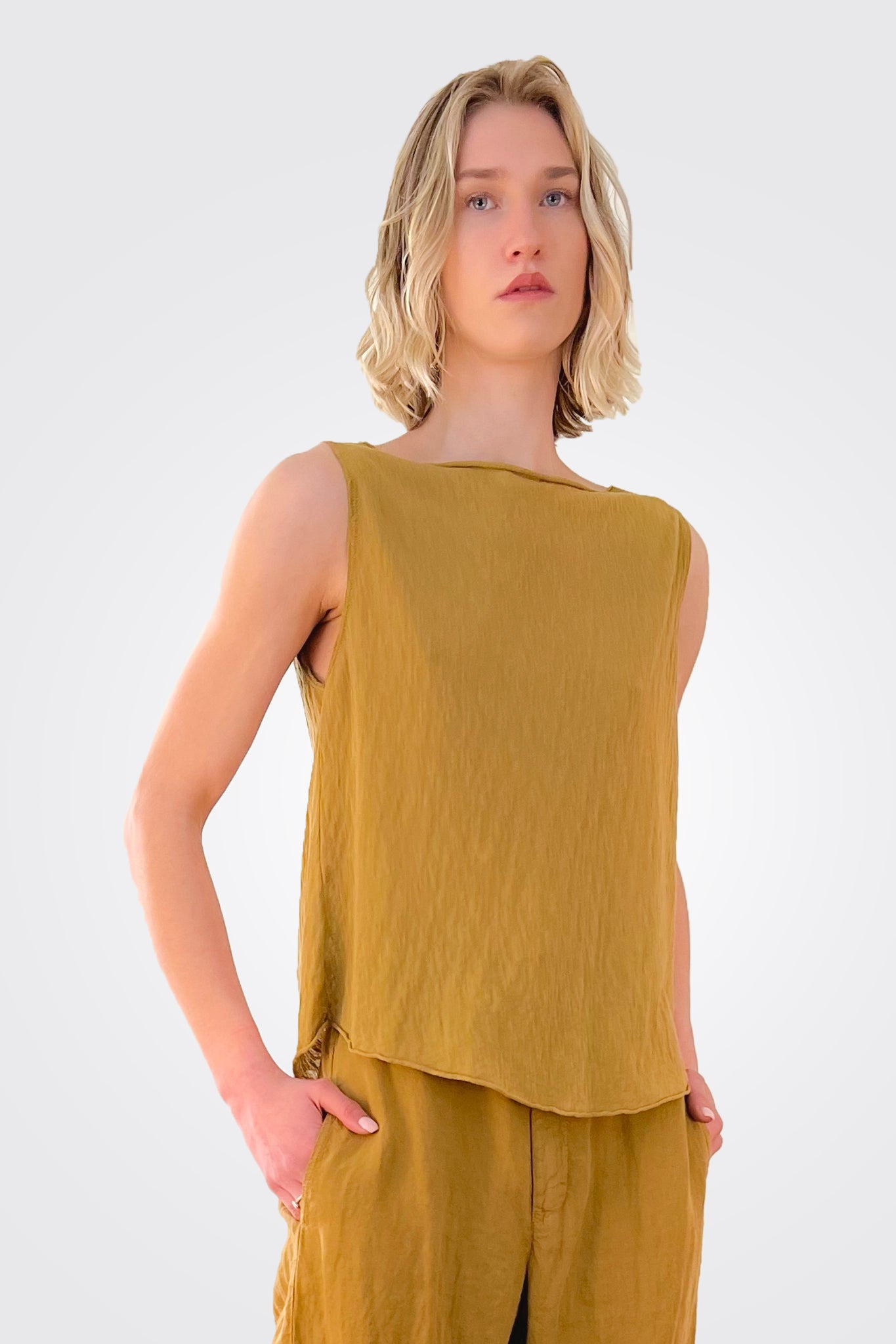 Shot Cotton Knitted Top - Oil by Transit Par-Such — alternate view