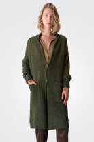 Oversized Alpaca Wool Blend Cardigan - Olive by Transit Par-Such | 25 South Boutiques