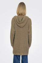 Knit Hooded Cardigan - Olive by The Nu Vintage — view 3
