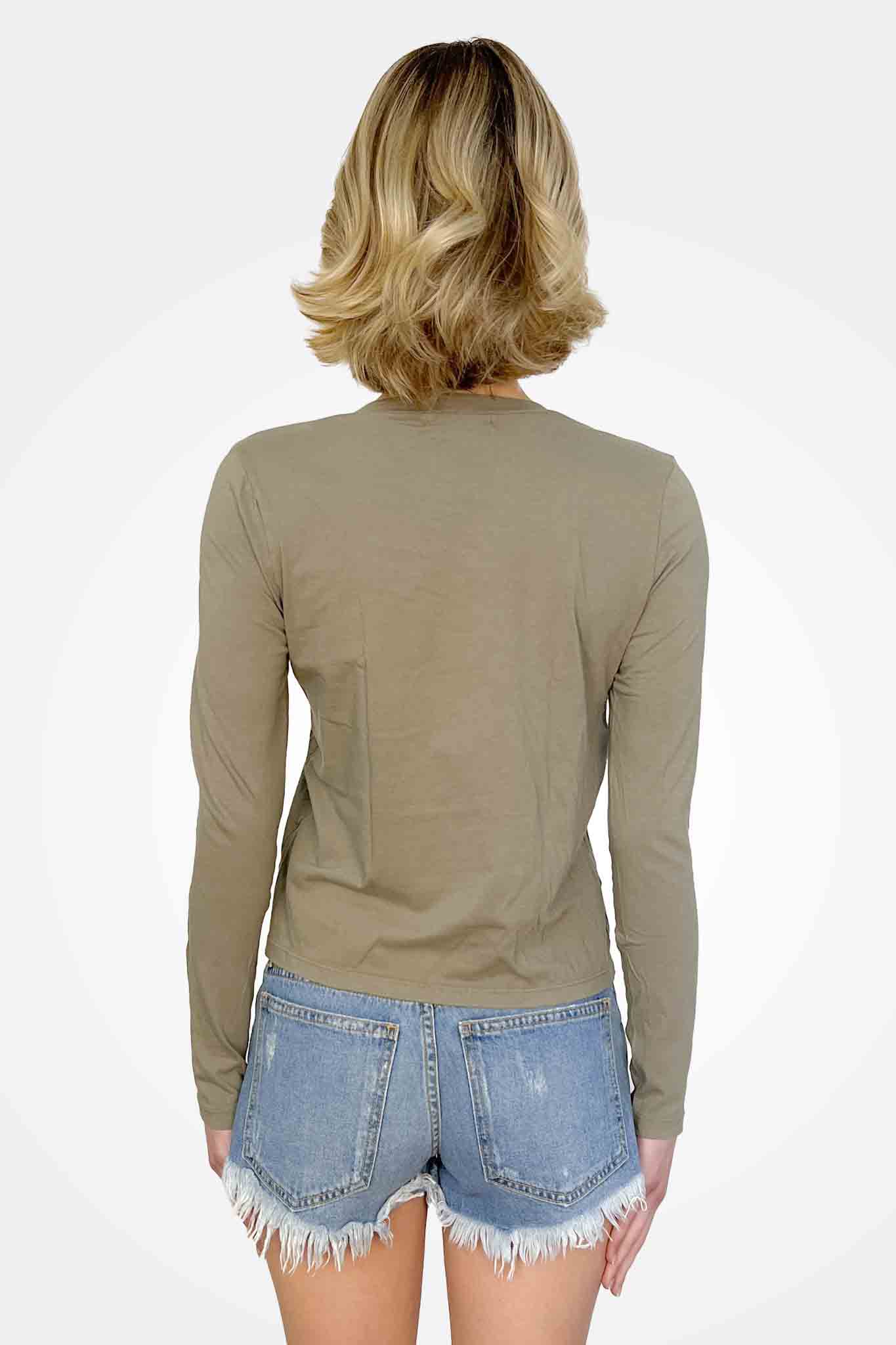 Clarissa Long Sleeve Top - Olive by Michael Stars — alternate view