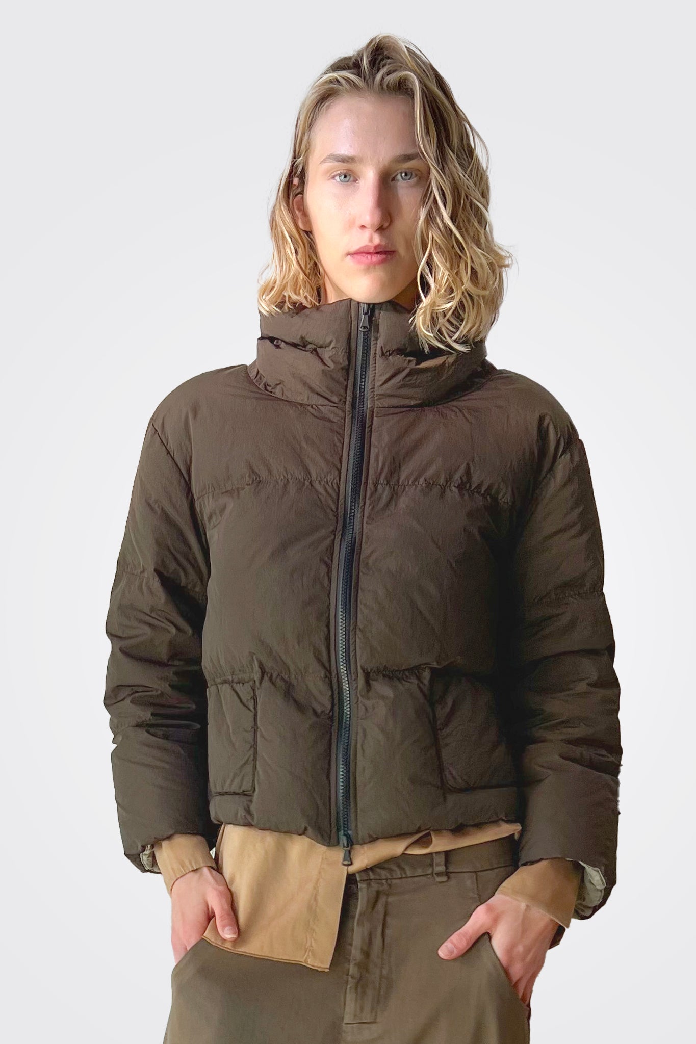 Coat w/ Real Goose Down - Olive by Transit Par-Such | 25 South Boutiques
