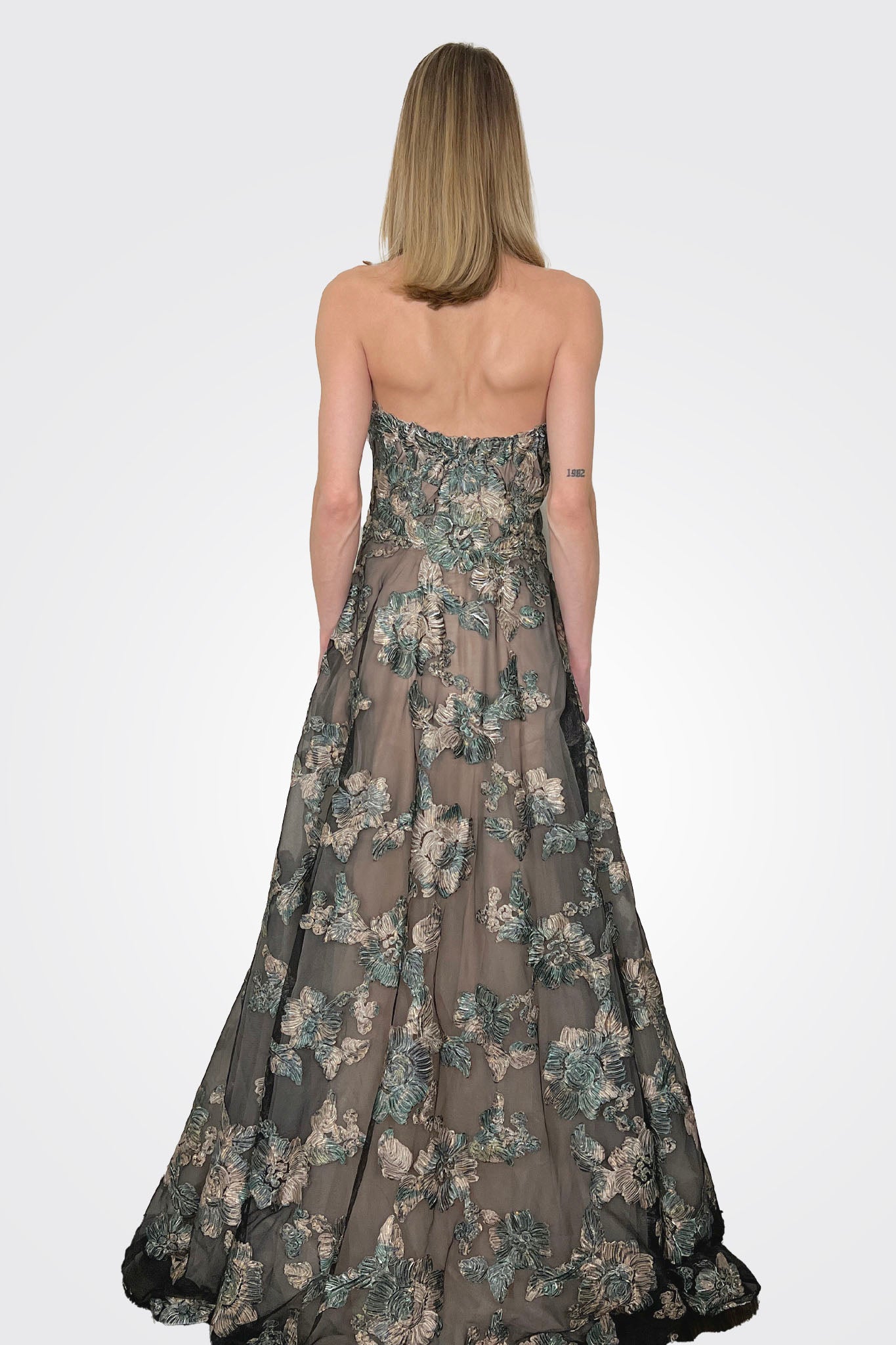 Ethereal Embroidery Gown - Gardenia by Olvi's — alternate view