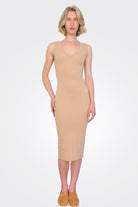 Textured Knit Sleeveless Dress - Oat Milk by Enza Costa | 25 South Boutiques