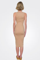 Textured Knit Sleeveless Dress - Oat Milk by Enza Costa — alternate view