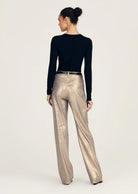 Larissa 5 Pocket Trouser - Oro by Derek Lam — view 4