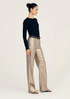Larissa 5 Pocket Trouser - Oro by Derek Lam — view 3