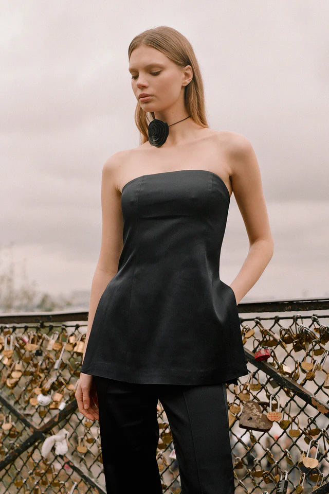 Orsun Strapless Top - Black by Hansen & Gretel — view 6
