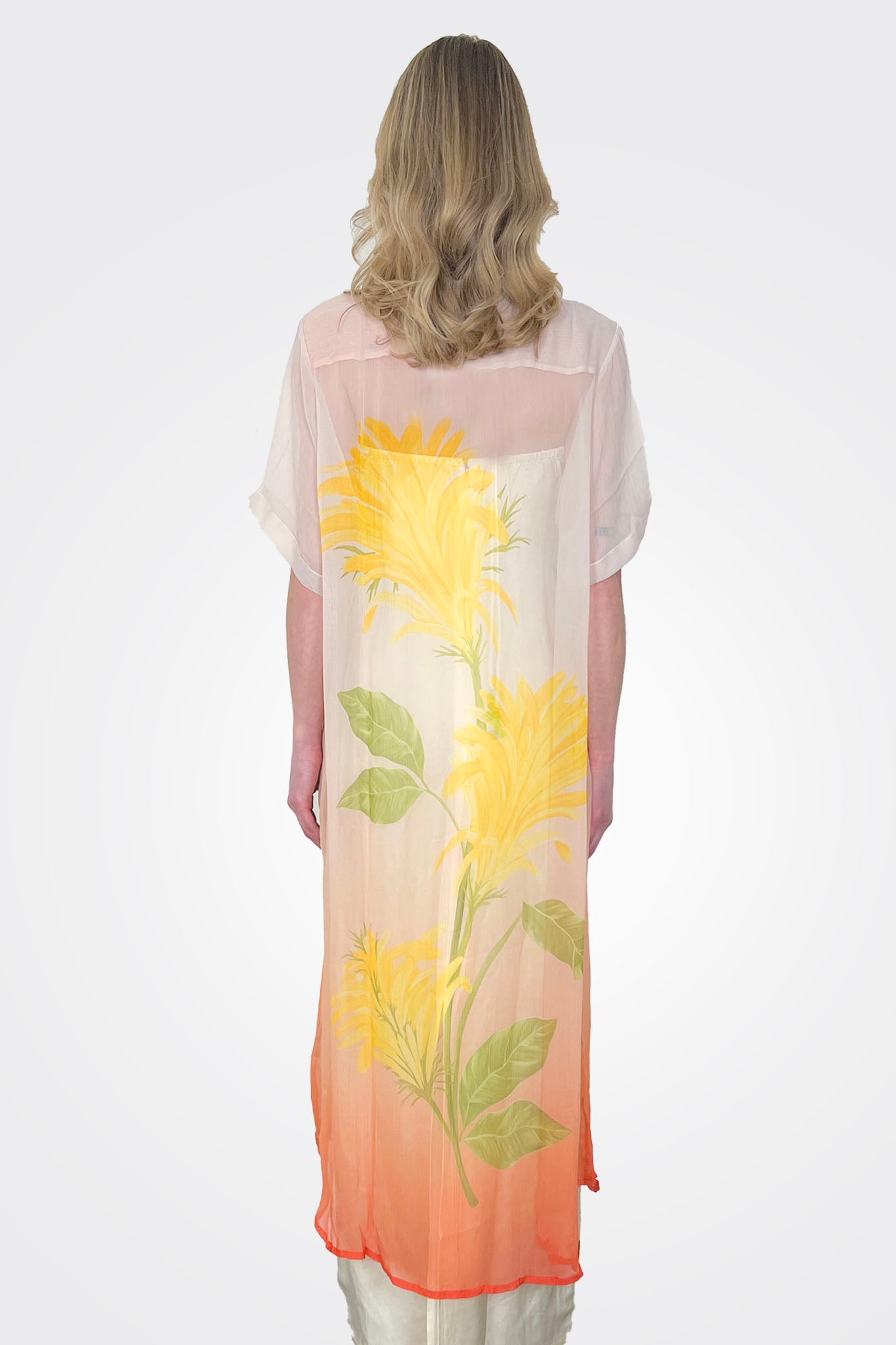 Sheer Overlay - Blush Vermillion Ombré by Verandah — view 3