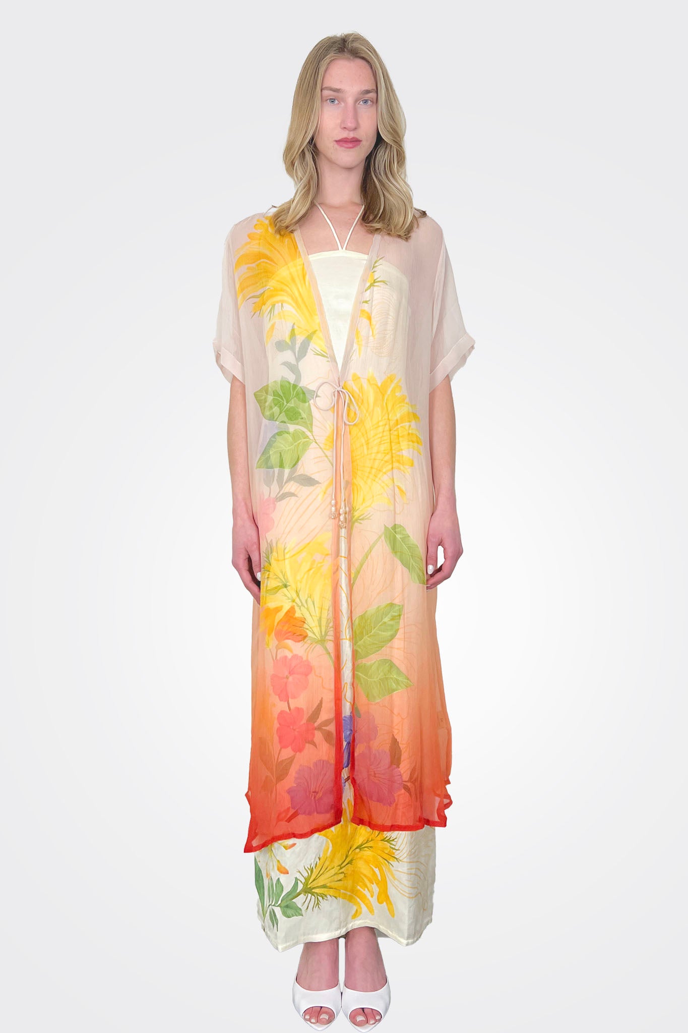 Sheer Overlay - Blush Vermillion Ombré by Verandah | 25 South Boutiques