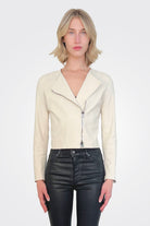 Anto Leather Jacket - Off White by Manto — alternate view