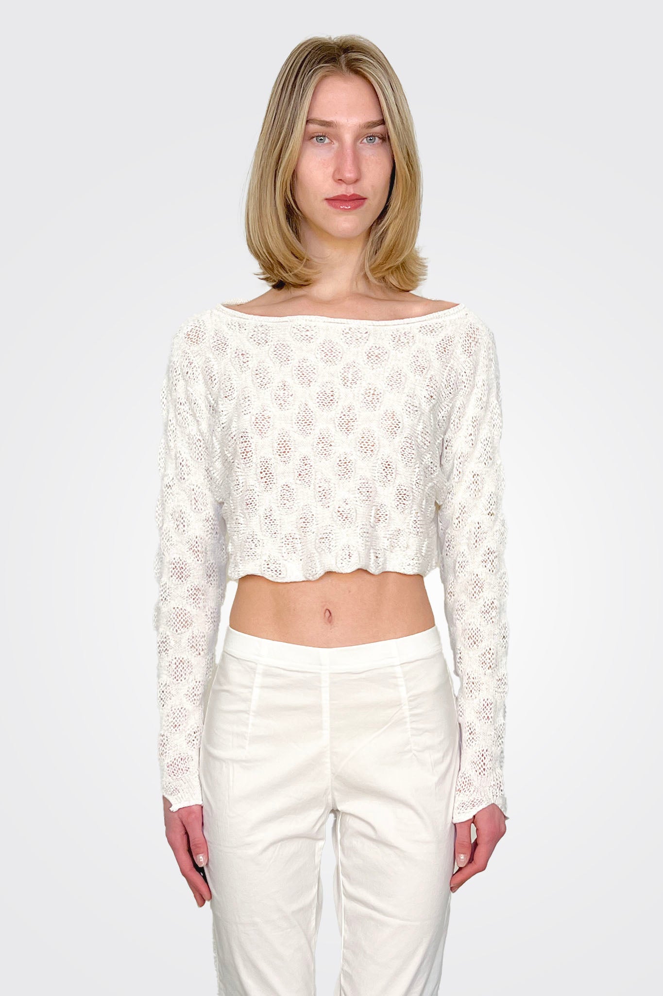 Cropped Sweater - Off White by Rundholz | 25 South Boutiques