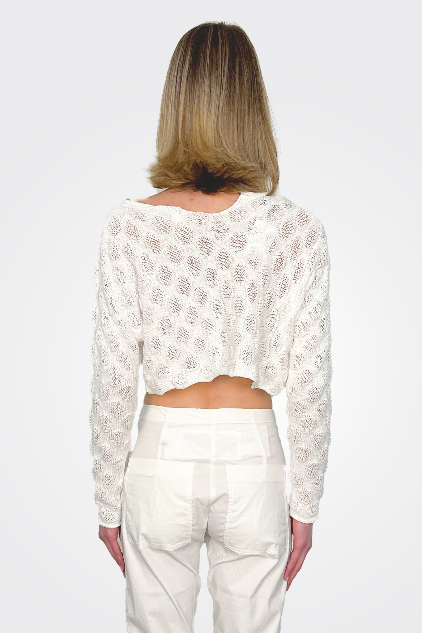 Cropped Sweater - Off White by Rundholz — alternate view