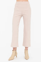 Bobbi Contrast Stripe Cropped Pant - Nude by Elaine Kim — view 3